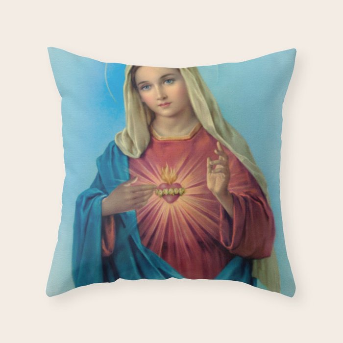 Immaculate Heart Of Mary Throw Pillow Gallery Image 6
