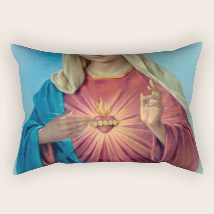 Immaculate Heart Of Mary Rectangular Pillow Gallery Image 2