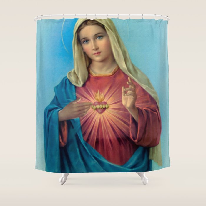 Immaculate Heart Of Mary Shower Curtain Gallery Image 1