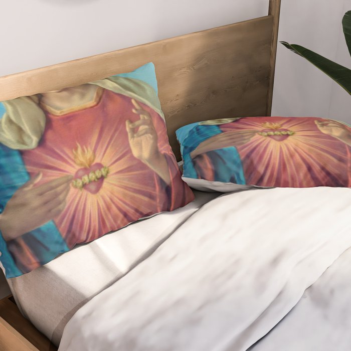 Immaculate Heart Of Mary Pillow Sham Gallery Image 2