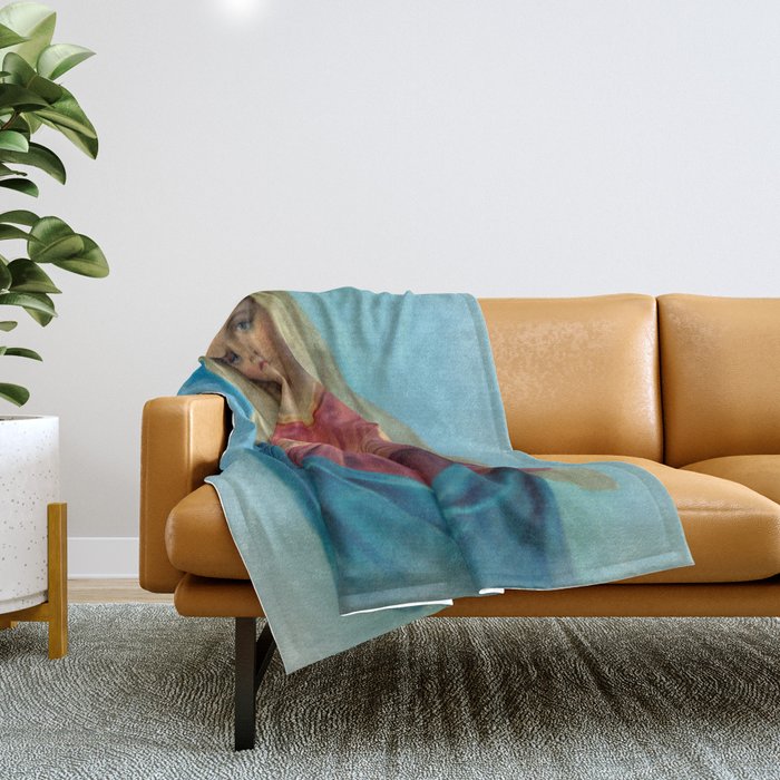 Immaculate Heart Of Mary Throw Blanket Gallery Image 1