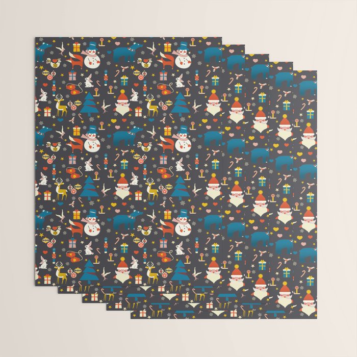 Christmas symbols pattern Wrapping Paper Gallery Image 3