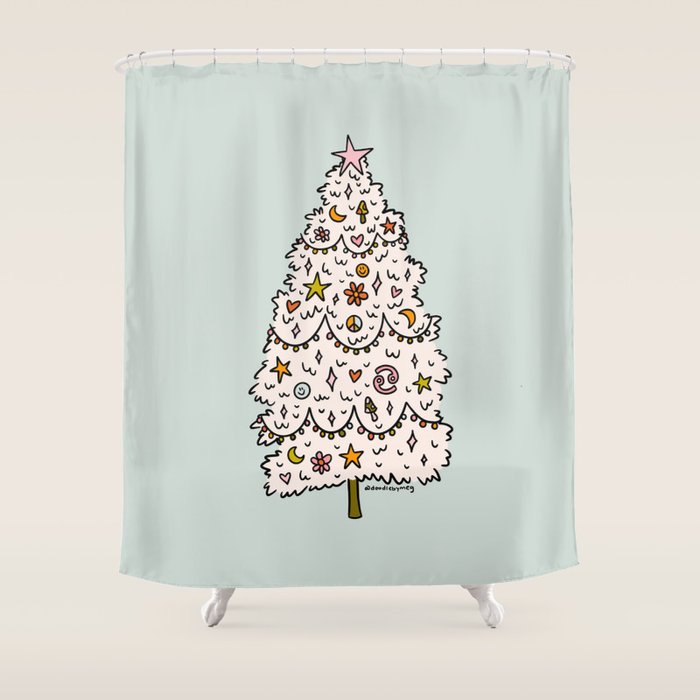 Cancer Tree Shower Curtain Gallery Image 1