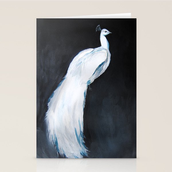 White Peacock II Stationery Card Gallery Image 2
