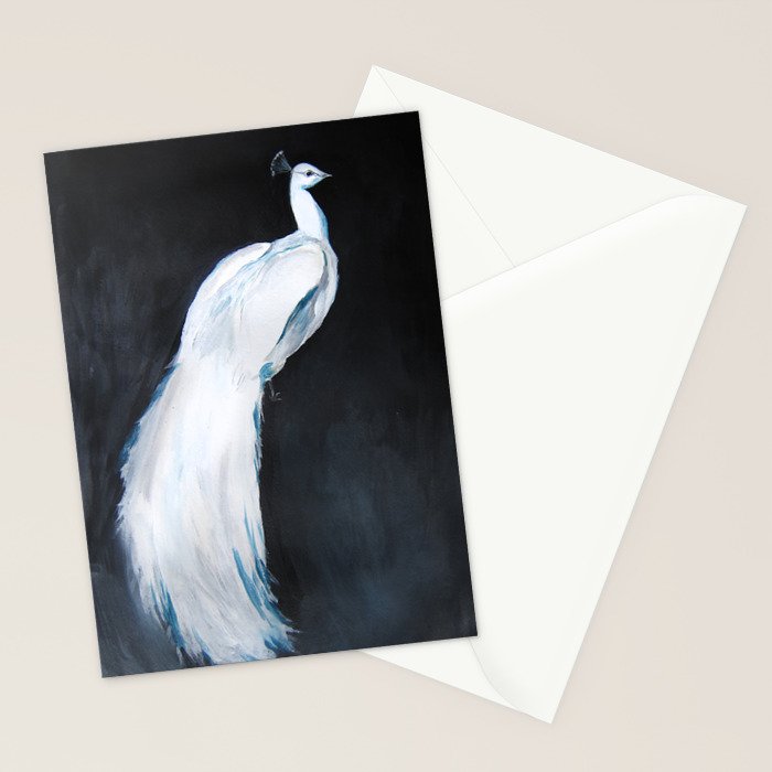 White Peacock II Stationery Card Gallery Image 2