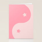 Pinkie Yin Yang Stars Stationery Card Gallery Image 2