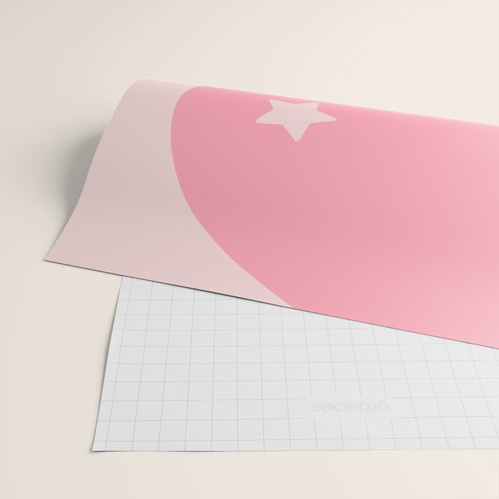 Pinkie Yin Yang Stars Wrapping Paper Gallery Image 2