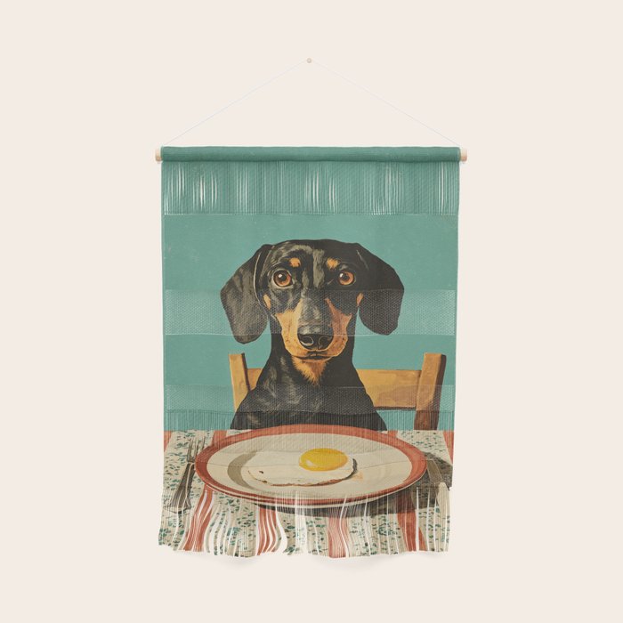 Dachshund Waiting For Breakfast Wall Hanging Gallery Image 1