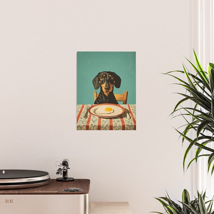 Dachshund Waiting For Breakfast Poster Gallery Image 2