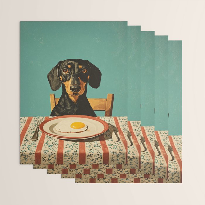 Dachshund Waiting For Breakfast Wrapping Paper Gallery Image 3