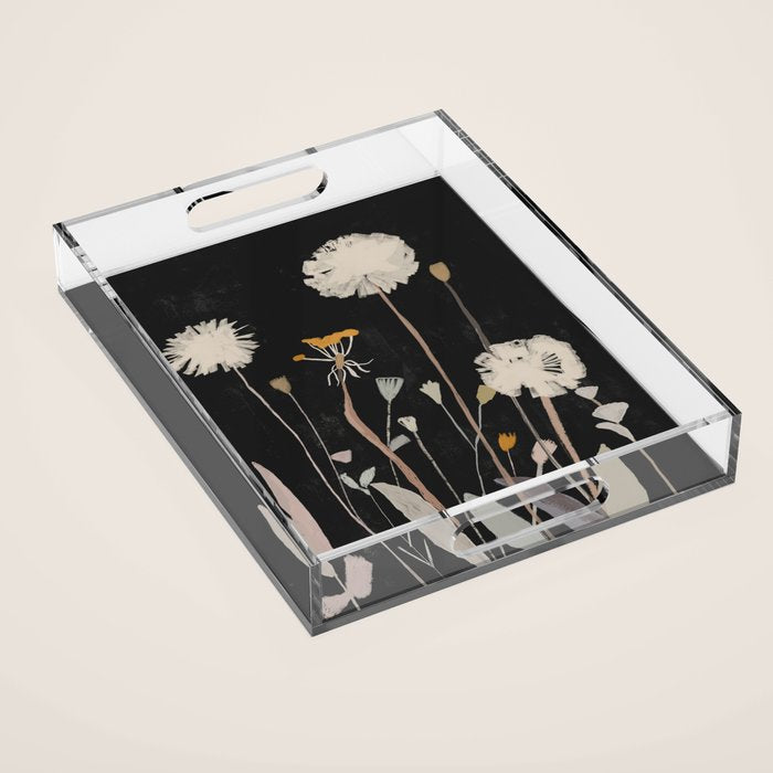 Wildflowers and Dandelions Acrylic Tray Gallery Image 1