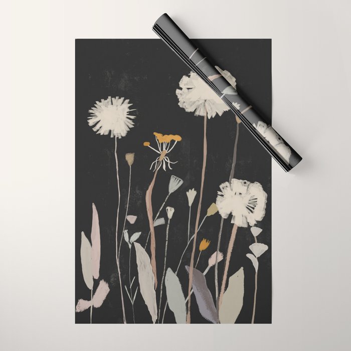 Wildflowers and Dandelions Wrapping Paper Gallery Image 1