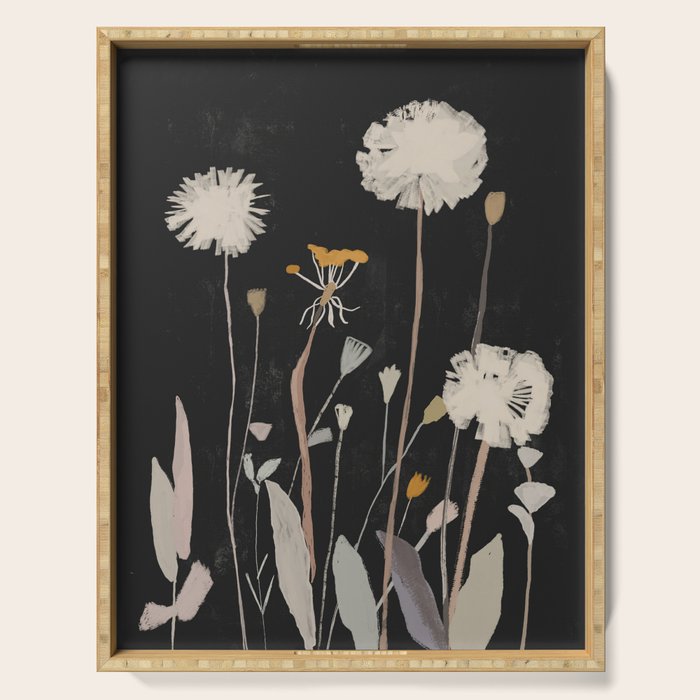 Wildflowers and Dandelions Serving Tray Gallery Image 1