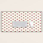 Y2K Cherries - Creme Pattern Miniature Desk Mat Gallery Image 1
