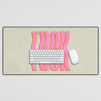 Favorite Word: Peach Wavy Edition Desk Mat Gallery Image 1