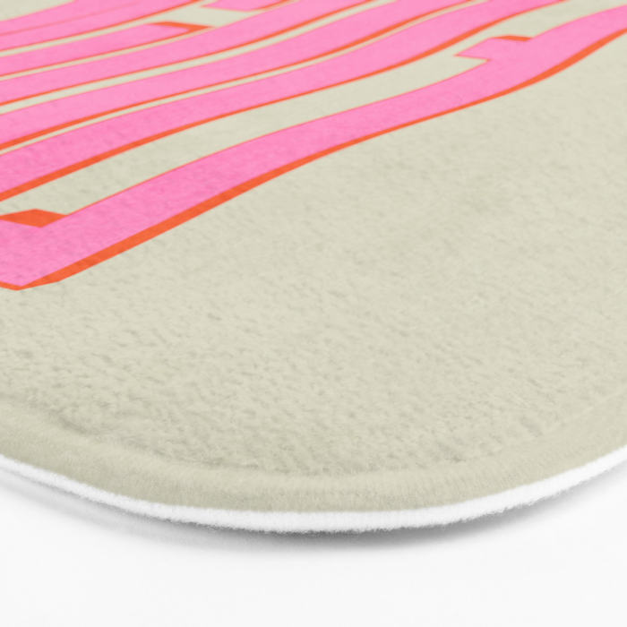 Favorite Word: Peach Wavy Edition Bath Mat Gallery Image 3