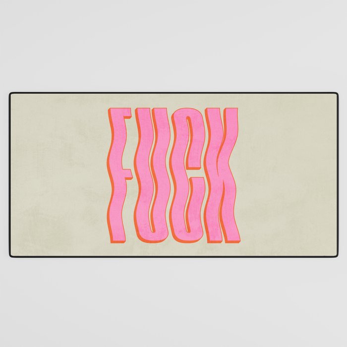Favorite Word: Peach Wavy Edition Desk Mat Gallery Image 3