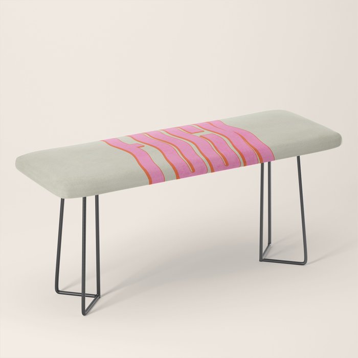 Favorite Word: Peach Wavy Edition Bench Gallery Image 1