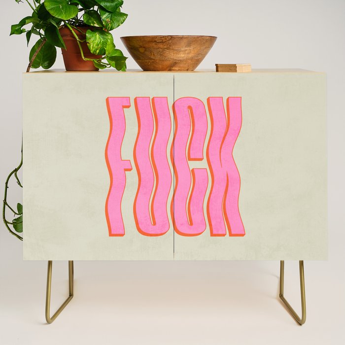 Favorite Word: Peach Wavy Edition Credenza Gallery Image 1