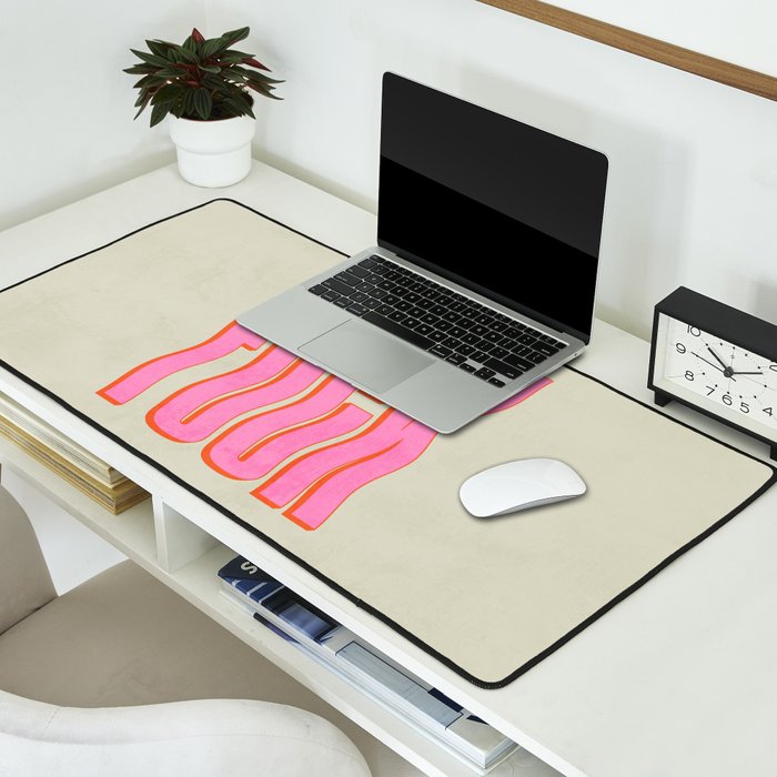 Favorite Word: Peach Wavy Edition Desk Mat Gallery Image 2