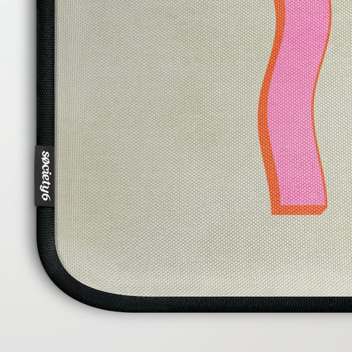 Favorite Word: Peach Wavy Edition Laptop Sleeve Gallery Image 3