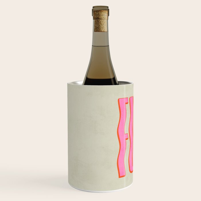 Favorite Word: Peach Wavy Edition Wine Chiller Gallery Image 2