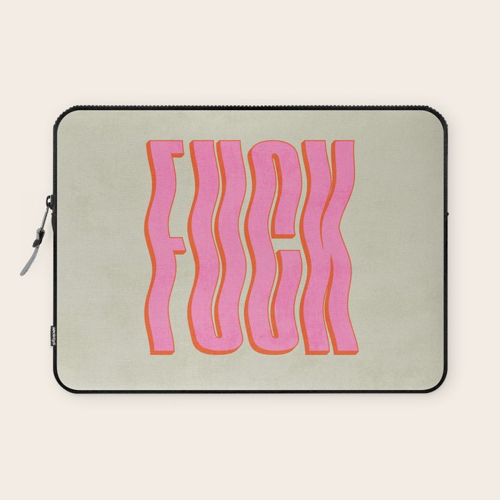 Favorite Word: Peach Wavy Edition Laptop Sleeve Gallery Image 1
