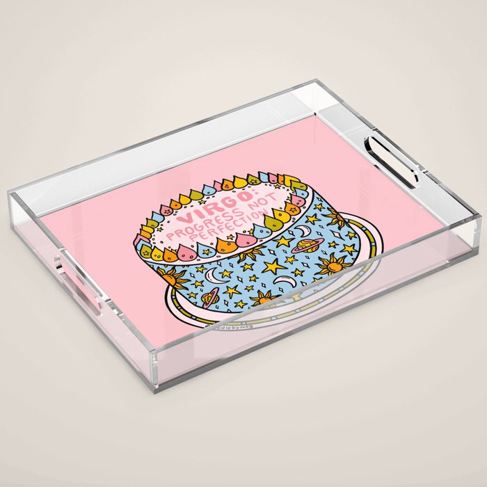 Virgo Cake Acrylic Tray Gallery Image 1