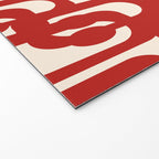 Mid Century Modern Contemporary Loop Pattern in Red and Cream Welcome Mat Gallery Image 2