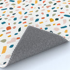 Terrazzo, Abstract Quirky Shapes Bohemian Modern Pattern Confetti Celebration Random Colorful Shapes Rug Gallery Image 4