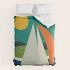 mid century sails Comforter Gallery Image 6