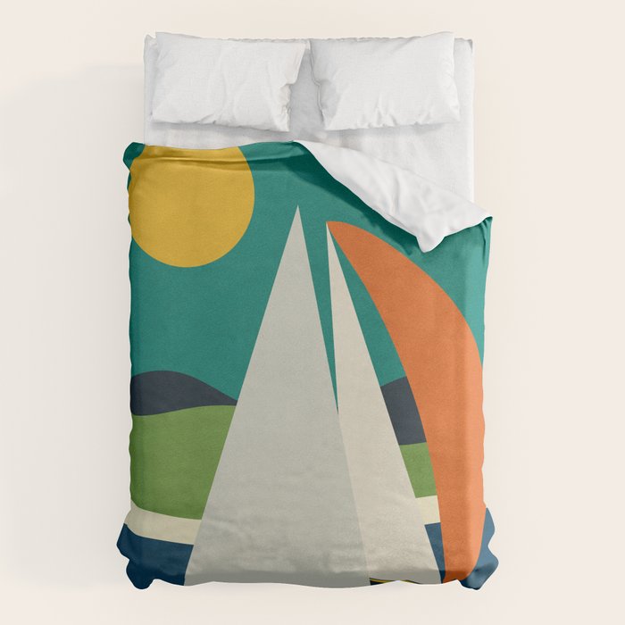 mid century sails Duvet Cover Gallery Image 6