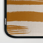 Amber Brushstrokes - Abstract Mid Century Modern Laptop Sleeve Gallery Image 3