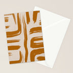 Amber Brushstrokes - Abstract Mid Century Modern Stationery Card Gallery Image 2