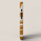 Amber Brushstrokes - Abstract Mid Century Modern iPhone Case Gallery Image 2