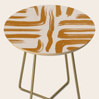 Amber Brushstrokes - Abstract Mid Century Modern Side Table Gallery Image 2
