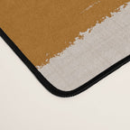Amber Brushstrokes - Abstract Mid Century Modern Desk Mat Gallery Image 4