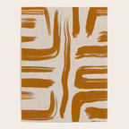 Amber Brushstrokes - Abstract Mid Century Modern Poster Gallery Image 4