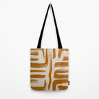 Amber Brushstrokes - Abstract Mid Century Modern Tote Bag Gallery Image 2