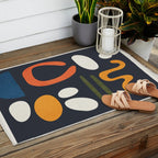 Abstract Colorful Setting 2 Outdoor Rug Gallery Image 2