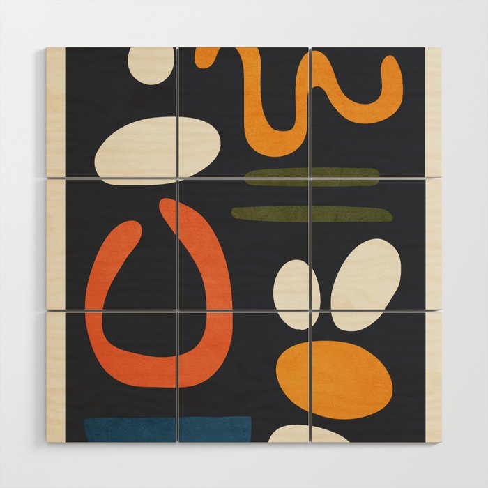 Abstract Colorful Setting 2 Wood Wall Art Gallery Image 1
