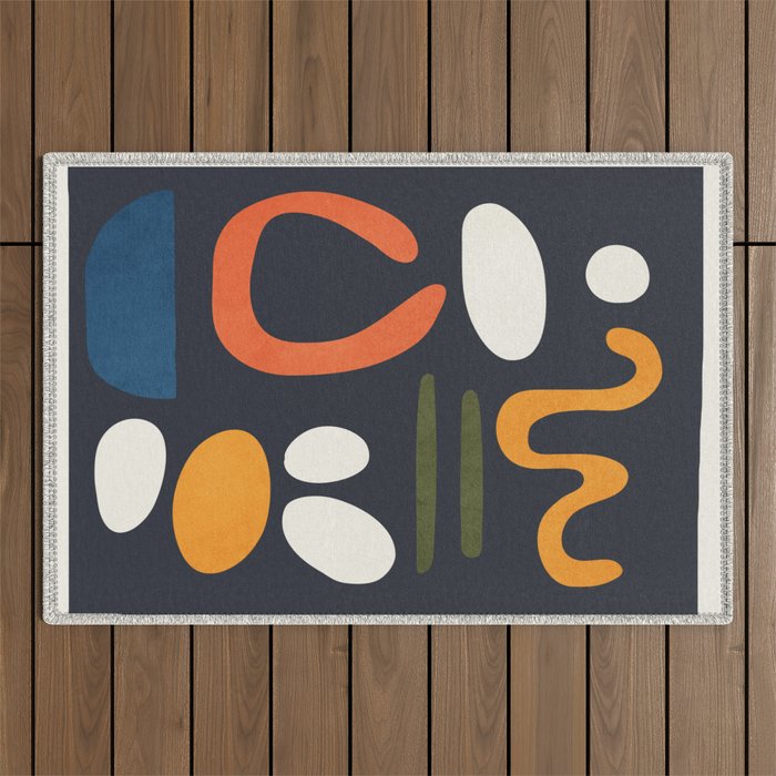 Abstract Colorful Setting 2 Outdoor Rug Gallery Image 1