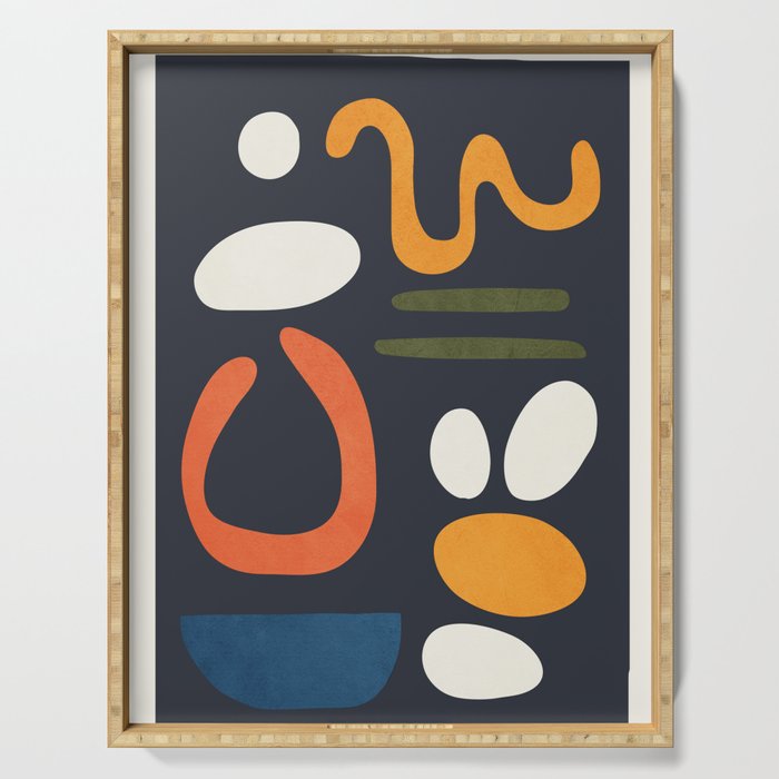 Abstract Colorful Setting 2 Serving Tray Gallery Image 1