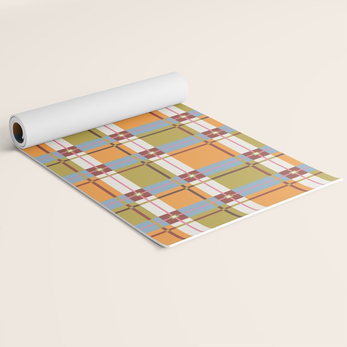 Autumn Breeze Checks Yoga Mat Gallery Image 2