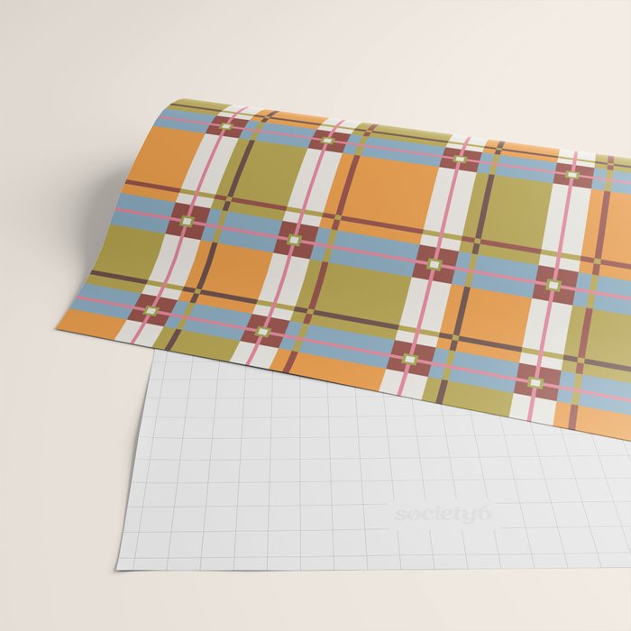 Autumn Breeze Checks Wrapping Paper Gallery Image 2