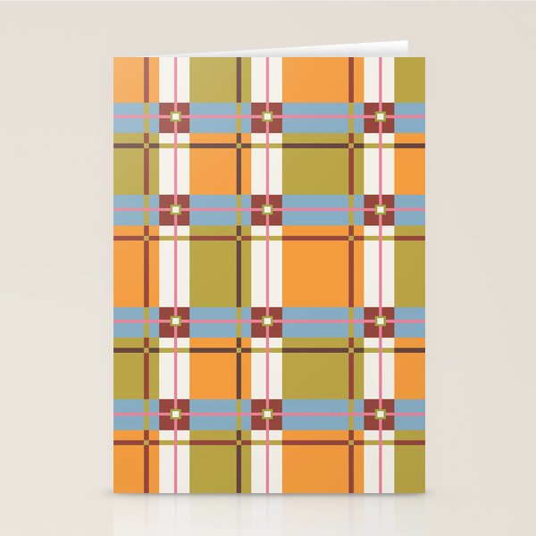 Autumn Breeze Checks Stationery Card Gallery Image 2