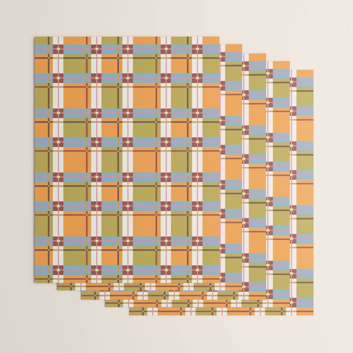 Autumn Breeze Checks Wrapping Paper Gallery Image 3