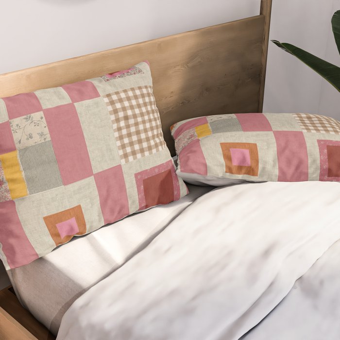 Pink Cottage Quilt Pillow Sham Gallery Image 2