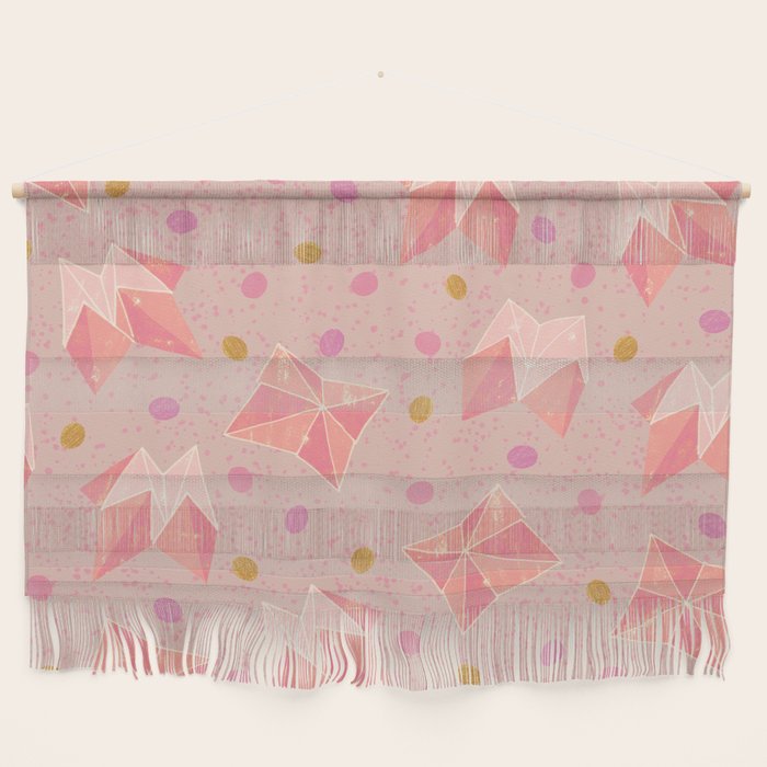 Origami Fortune Teller in Pastel Pink Wall Hanging Gallery Image 1