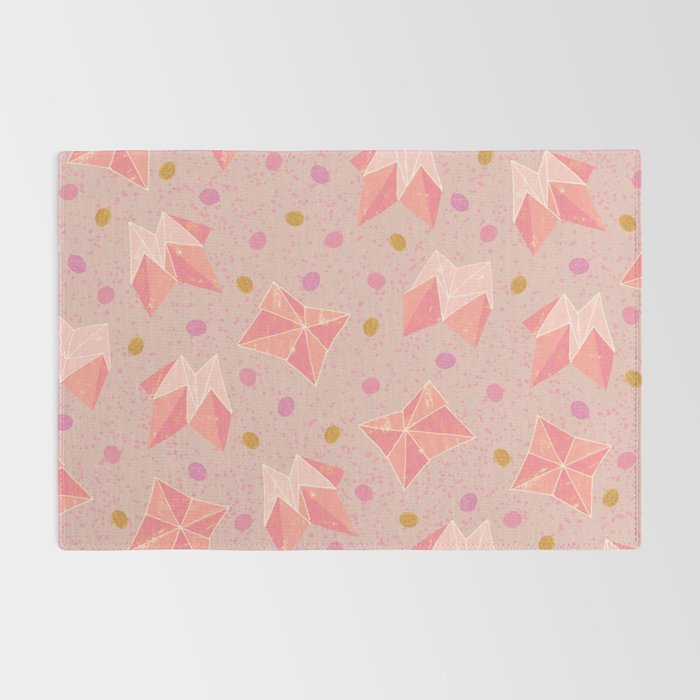 Origami Fortune Teller in Pastel Pink Rug Gallery Image 2